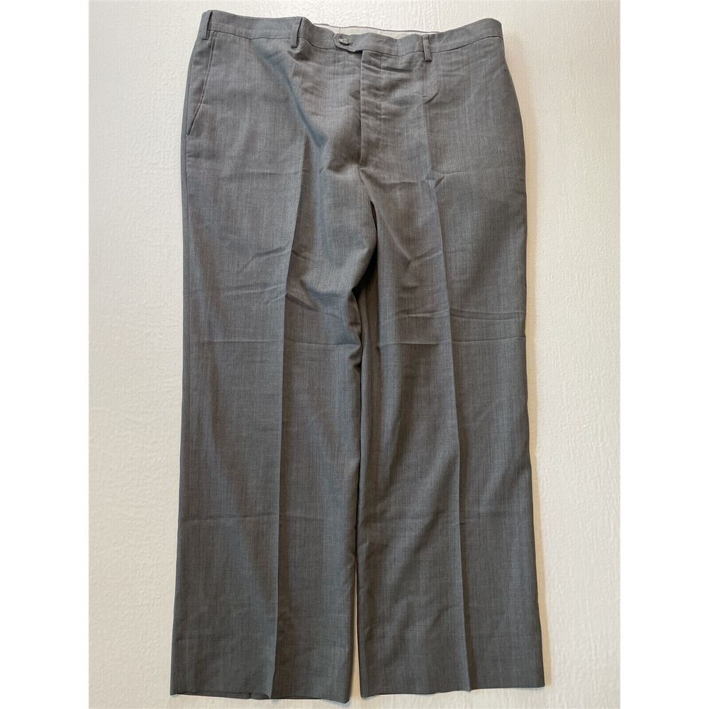 Angelico H-Tech‎ Class Super 100s 40x29 Gray Italy 100% Wool Mens Dress Pants